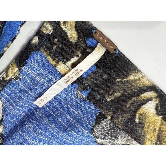 Free People All The Right Ruffles Romper in Blue - Picture 3 of 4